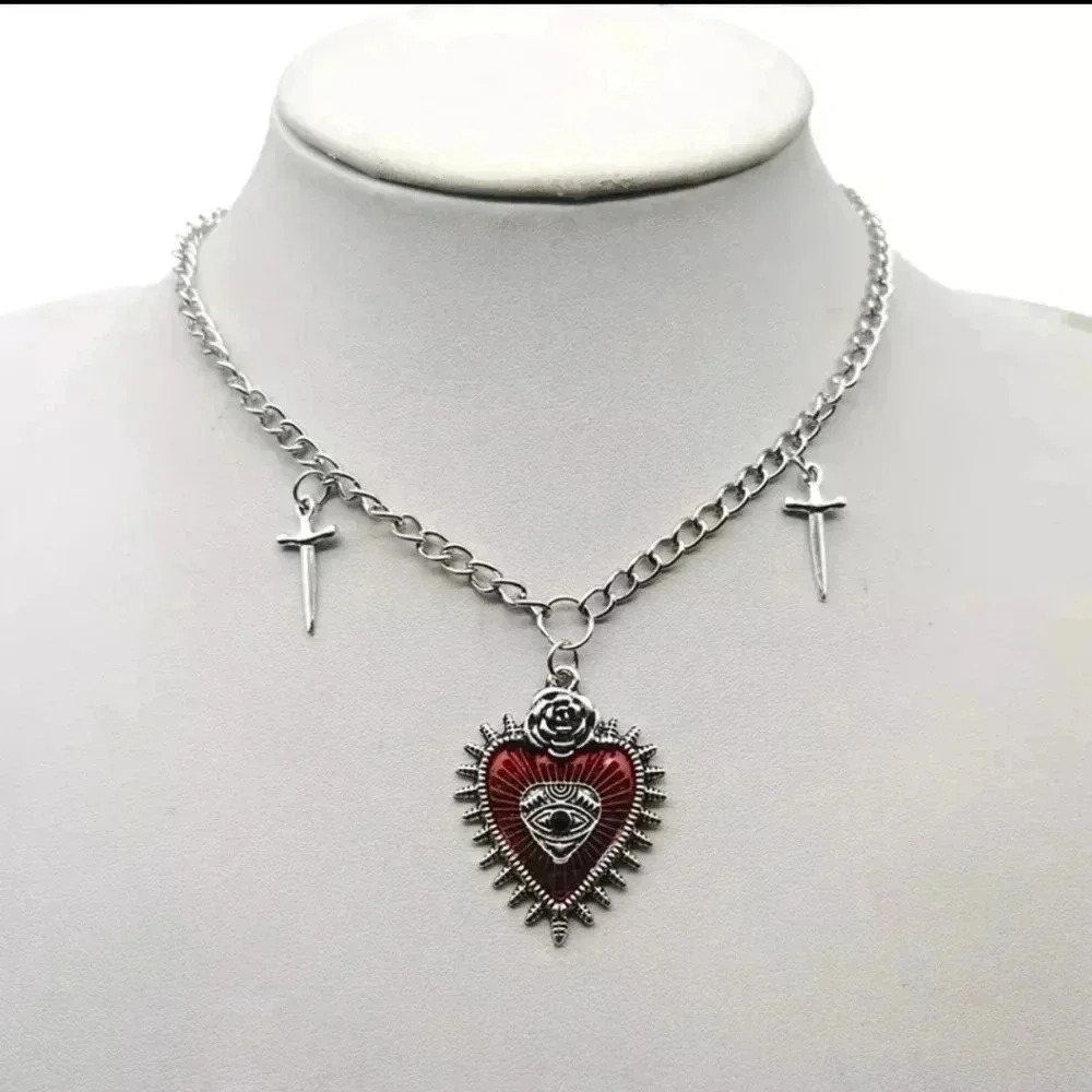 Eye Heart Cross Hot sexy Necklace